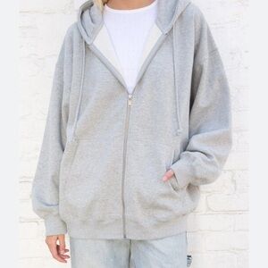 Brandy Melville grey zip up